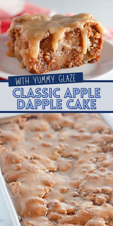 Enjoy yummy apple cake for fall desserts with this easy recipe. Made with fresh apples and a delicious cinnamon nutmeg blend, this cake is moist and perfect for the season. Try this idea for a homemade apple dessert that everyone will love. One Bowl Apple Cake Recipe, Fresh Apple Recipes, Apple Dapple Cake, Apple Dapple, Apple Cake Recipe Easy, Moist Apple Cake, Apple Pie Cake, Easy Apple Cake, Coffee Cake Recipes Easy