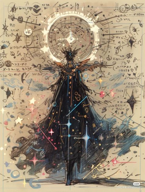 D&d Celestial, Dark Magic Art Drawing, Fantasy Gods Concept Art, Eldritch Magic Aesthetic, Eldritch God Character Design, Celestial Being Concept Art, Celestial Art Aesthetic, Fantasy God Concept Art, Fantasy Deity