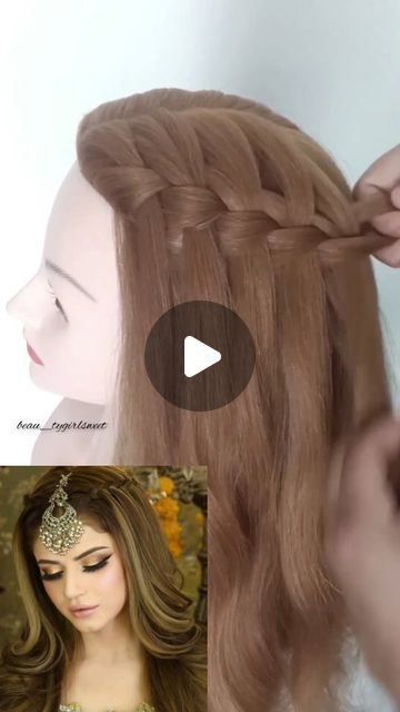 Arabic Bridal Mehndi Designs, Mehndi Hairstyles, Waterfall Hairstyle, Indian Wedding Gowns, Hairstyles For Layered Hair, Dance Workout Videos, Bridal Mehndi Designs, Bridal Mehndi, Dance Workout