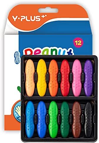 Amazon.com: Peanut Crayons for Toddlers, 12 Colors Non-Toxic Crayons, Easy to Hold Washable Safe Toddler Crayons for Kids, Coloring Art Supplies : Toys & Games Toddler Crayons, Cool Advent Calendars, Advent Calendar Fillers, Crayon Painting, Crayon Drawings, Crayon Set, Coloring Supplies, Stocking Stuffers For Kids, Drawing Set