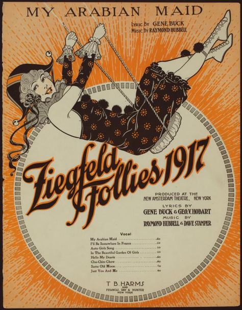 Ziegfeld Follies, Ziegfeld Girls, Sheet Music Art, Vintage Apple, Girl Illustration, Vintage Sheet Music, Music Covers, New York Public Library, Beautiful Songs