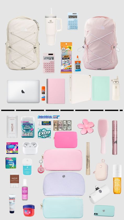 back to school and teen essentials!💗🫶🏼🤩#prwppy#vital#fyp#becah#vanilla#backtoscjool#outfit Teen Essentials, Locker Essentials, High School Essentials, Preppy Basics, Middle School Essentials, Outfit Shuffles, School Emergency Kit, School Backpack Essentials, Preppy School Supplies