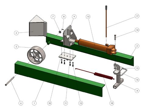 You can build a manual log splitter that will last a lifetime using this step by step assembly guide. Manual Log Splitter, Hydraulic Log Splitter, Wood Planer, Welding Design, Log Splitter, Hydraulic Cars, Wood Splitter, Bbq Grill Design, Farm Lifestyle