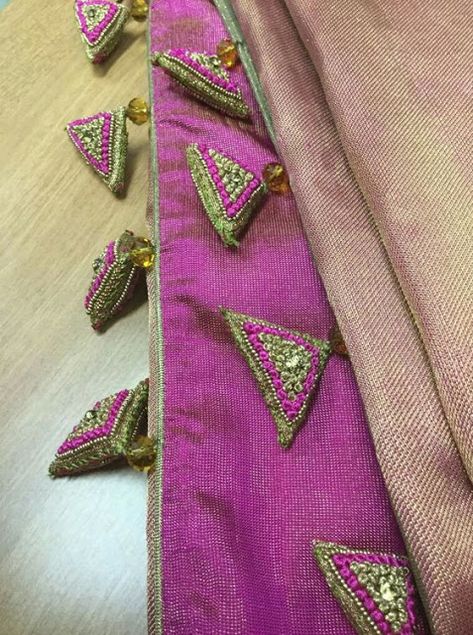 Geometric Shape Saree Tassels Saree Tussle, Kuch Designs, Saree Latkan, Sari Tassels, Kurti Frock, Crochet Saree, Saree Kuch, Tassels Fashion Clothing, Saree Kuchu New Designs