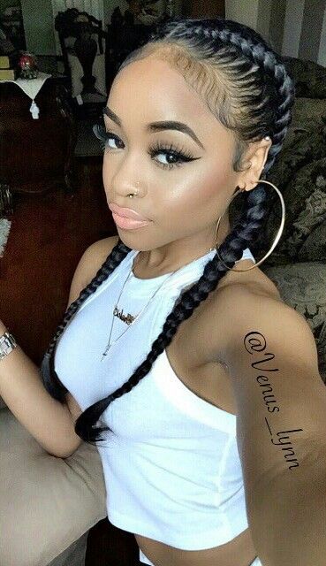 pinterest: @omgxnai ♔ Beautiful Braids, Hair Laid, Cornrows Braids, Long Braids, Black Braids, Box Braids Hairstyles, Braids For Black Hair, Love Hair, Gorgeous Hair