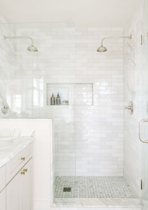 Master Bath Flooring Tile, Beach Spa Bathroom, Bathroom Tile Pairings, Calm Bedroom Paint Colors, White Stone Bathroom, Poolhouse Bathrooms, Pool Casita, Subway Tile Bathroom Ideas, Pool Bathroom Ideas