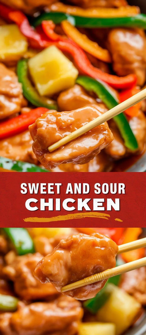 Easy Sweet and Sour Chicken – Skip the takeout with this homemade Sweet and Sour Chicken! Crispy chicken coated in a tangy, sweet sauce with peppers and pineapple, it’s a quick and delicious dinner everyone will love. The Best Sweet And Sour Chicken, Best Sweet And Sour Chicken Recipe, Low Carb Sweet And Sour Chicken, Sweet And Sour Chicken With Pineapple, Sweet And Sour Chicken Stir Fry, Sweet Sour Chicken Easy, Easy Sweet And Sour Chicken Recipe, Sweet And Sour Chicken Easy, Chicken Sweet And Sour