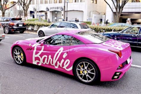 Pink Ferrari, Barbie Beach, Barbie Car, Real Barbie, Pink Jeep, Girly Car, Foose, Barbie Life, Pink Car