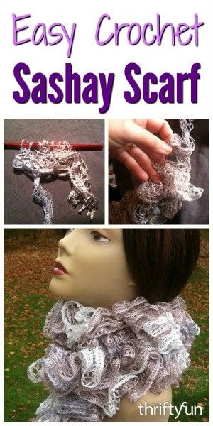 Sashay Yarn Projects Crochet, Ruffle Yarn Crochet Patterns, Lacy Crochet Scarf Pattern Free, Easy Lacy Crochet Scarf, Sashay Yarn Projects, Sashay Crochet, Crochet Scarf Lightweight Yarn, Crochet Delicate Scarf, Ruffle Scarf Crochet Pattern