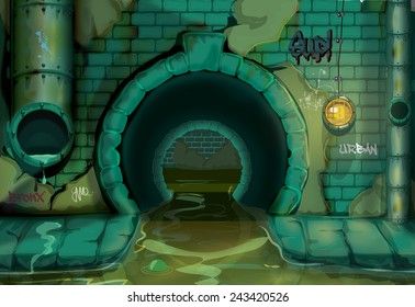 Sewer Drawing, Sewer Entrance, Drawing Sunset, Game Level Design, Ninja Turtles Birthday Party, Magic Drawing, Teenage Mutant Ninja Turtles Artwork, Ninja Turtle Birthday, Casual Art