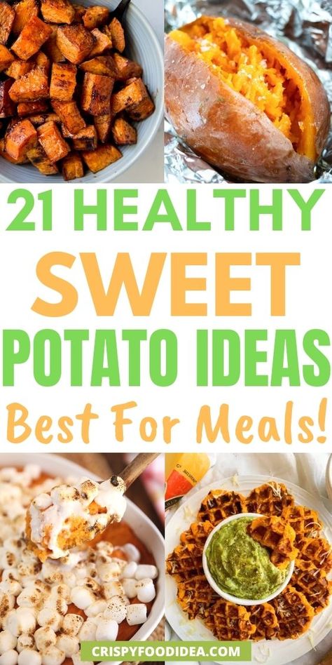 Here you get some delicious sweet potato recipes that you will love! Healthy Lunch Meal Prep Sweet Potato, Recipes With Frozen Sweet Potatoes, Meal Prep Sweet Potatoes Baked, Dinners With Sweet Potatoes Healthy, Easy Healthy Dinner Sweet Potato, Low Calorie Sweet Potatoes Recipes, What To Do With A Sweet Potato, East Sweet Potato Recipes, Healthy Ways To Make Sweet Potatoes