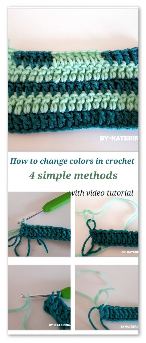 how to change colors in crochet Change Colors In Crochet, Beginning Crochet, Crocheted Afghans, Stuff Toys, Easy Crochet Projects, Crochet Tips, Crochet Hook Set, Crochet Tutorials, Crochet Cross