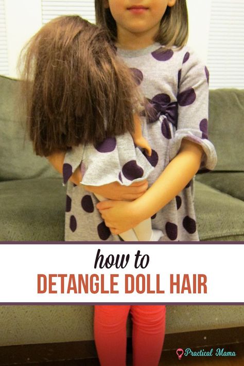 How to detangle dolls' hair - - How To Fix Doll Hair Tangled, Detangle Doll Hair, Hair Detangle, Fix Doll Hair, Homemade Finger Paint, Barbie Hacks, Childrens Dolls, Dolls Hair, Kids Cleaning