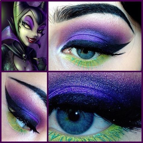 Maleficent! - @luciferismydad- #webstagram Extreme Make-up, Maleficent Makeup, Top 10 Halloween Costumes, Disney Inspired Makeup, Disney Eyes, Fantasy Make-up, Maleficent Costume, Disney Makeup, Halloween Make Up