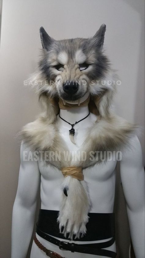 Wolf Headdress, Werewolf Costume, Gothic Mode, Wolf Costume, Wolf Mask, Animal Masks, Fantasy Costumes, Wolf Art, Arte Fantasy