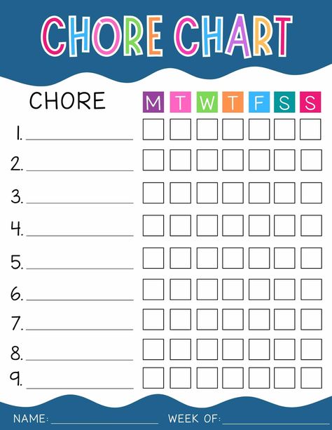 Printable Chore Chart Templates: 20+ Free Chore Chart Ideas For Kids Of All Ages Chore Charts For Older Kids, Chore Checklist Printable, Teen Chore Chart, Chores For Kids By Age, Free Printable Behavior Chart, Kids Chore Chart Printable, Bedtime Routine Chart, Chore Chart For Toddlers, Free Printable Chore Charts