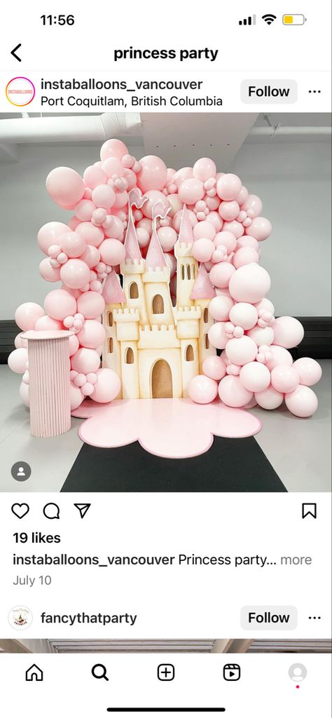 Rapunzel Birthday Backdrop, Princess Backdrop Birthday, Princess Balloon Backdrop, Castle Balloon Arch, Once Upon A Time Birthday Party, Princess Theme Backdrop, Princess Balloon Arch, Princess Balloon Garland, Cinderella Party Decorations