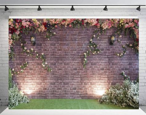 $14.99 Church Decorations Ideas, 75th Birthday Ideas, Blank Backgrounds, Photo Shoot Backdrop, Beauty And The Beast Wedding Theme, Shoot Backdrop, Stage Backdrops, Brick Wall Backdrop, Brick Backdrops