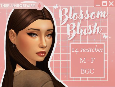 Sims 4 Makeup Cc, Sims 4 Makeup, Makeup Cc, Sims 4 Mm Cc, Natural Blush, Sims 4 Mm, Soft Makeup, Sims 4 Game, Makeup Set