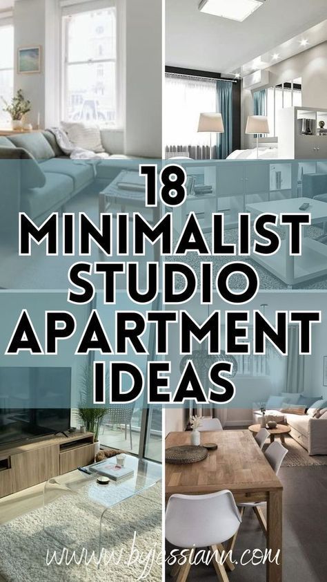 Are you trying to figure out how to incorporate minimalism in a small apartment or small living space? These minimalist studio apartment ideas will give you all the inspo you need to utilize space and get rid of clutter! Men’s Studio Apartment Design, Minimalist Home Decor Living Room, Airbnb Decor Room Ideas Studio, Airbnb Studio Ideas, Mens Studio Apartment, Men's Apartment Decor, 500 Sq Ft Studio Apartment Ideas, Mini Studio Apartment Ideas, Studio Apartment Living Room