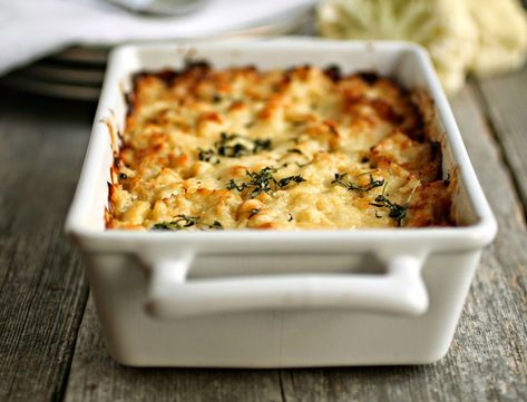 Cauliflower and Gruyere Gratin Profile Recipes, Creamy Mashed Cauliflower, Melting Cheese, Thanksgiving Foods, Chicken Cordon Bleu Casserole, Carb Dinner, Baked Cauliflower, Tasty Kitchen, Chicken Cordon Bleu