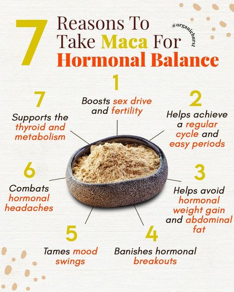 Organic Burst® on Instagram: “Messed up hormones are common thanks to high stress levels, exposure to xenoestrogens and other toxins, digestive issues, and more. We tend…” Maca Vitamin Benefits, Maca Powder Benefits, Hormonal Headaches, Maca Recipes, Maca Benefits, Benefits Of Vitamin A, Fertility Help, Holistic Diet, Maca Powder