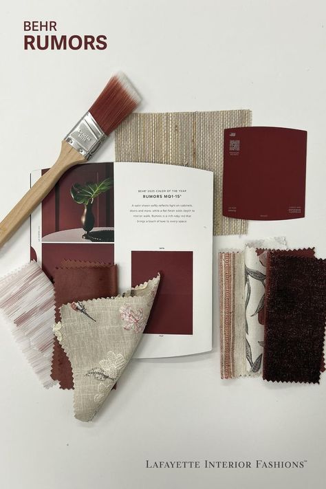 Move over, Dorothy—there’s a new red in town, and it goes by the name Rumors. Straying from previous picks like Blank Canvas and Cracked Pepper—two timeless neutrals in contrasting tones—Behr has chosen a sultry, sumptuous red for their 2025 selection. Behr Rumors Paint, Cracked Pepper Paint Color, Berry Tones, Lead Paint, Cracked Pepper, Paint Brands, Latest Colour, Color Of The Year, Blank Canvas