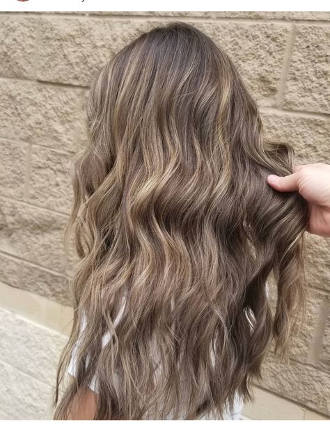 Light Balyage Long Hair Brunettes, Ashy Blonde Partial Highlights, Teasy Lights Brunette Ashy, Hand Painted Balayage Brunettes, Subtle Partial Balayage Brunette, Pretty Highlights For Brown Hair, Bronde Balayage On Dark Hair, Mushroom Bronde Balayage, Mushroom Brunette Hair