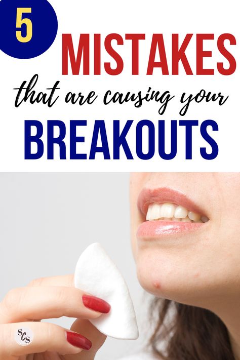 Are you breaking out even after doing everything right? Learn the 5 common skincare mistakes that could be causing your breakouts. Skincare Routine For Breakouts, Breakout Skincare Routine, Why Is My Face Breaking Out, Break Outs On Face, Why Am I Breaking Out, How To Stop Breaking Out On Face, Face Breaking Out, Skincare Mistakes, Skin Breaking Out