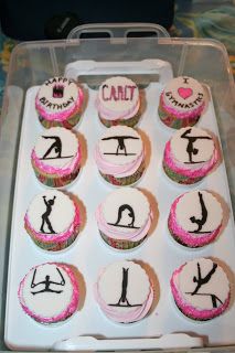 Gymnastics Cupcakes, Dance Cupcakes, Gymnastics Birthday Cakes, Gymnastics Cake, Billie Eilish Birthday, Gymnastics Cakes, Sport Cupcakes, Gym Cake, Anna Birthday Party