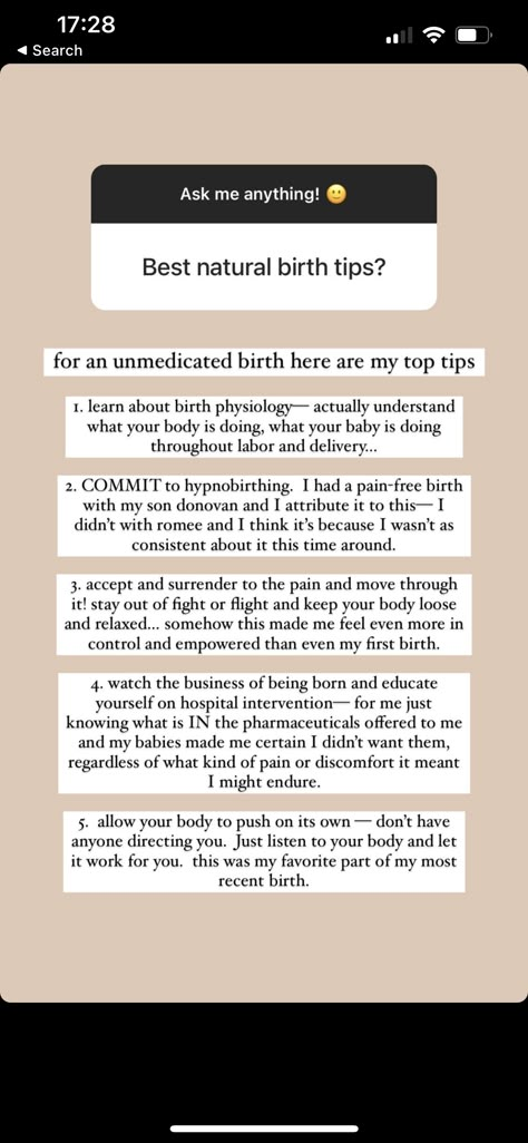 Pregnant Outfits Small Bump, Unmedicated Birth Tips, Birthing Partner Tips, Unmedicated Birth Affirmations, Belly Mapping Pregnancy, Homebirth Space Ideas, Natural Pregnancy Tips, Birth Affirmations Natural, Physiological Birth