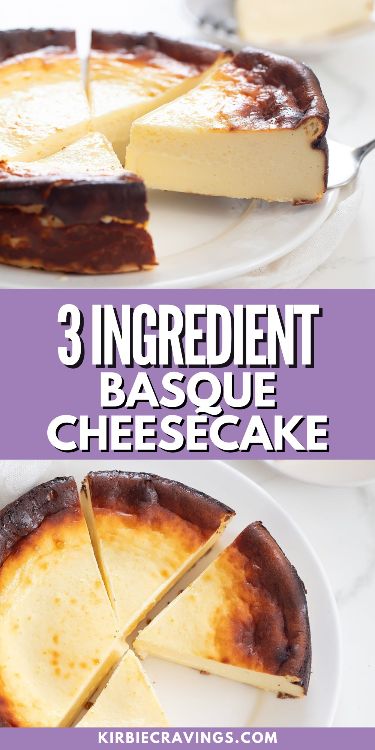 This 3 Ingredient Basque Cheesecake is smooth and creamy. It is also easier to make than the traditional version. It doesn’t require any flour or heavy cream. This cheesecake is done in less than 30 minutes including baking time. It’s an easy dessert to serve at any upcoming gatherings or events. Low Sugar Diet Recipes, Basque Cheesecake, Healthy Low Carb Dinners, Birthday Cake Decorating Ideas, Low Carb Low Sugar, Best Low Carb Recipes, Cake Decorating Ideas, Easy Cheesecake Recipes, Easy Cheesecake