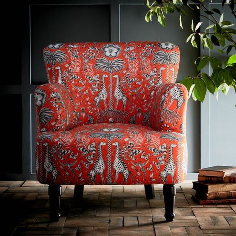 Emma J Shipley for Clarke & Clarke 81Cm Wide Armchair | Wayfair.co.uk Modern Wingback Chair, Modern Wingback Chairs, Emma J Shipley, Statement Chair, African Savannah, Statement Chairs, Comfortable Armchair, Vintage Decoration, E Learning