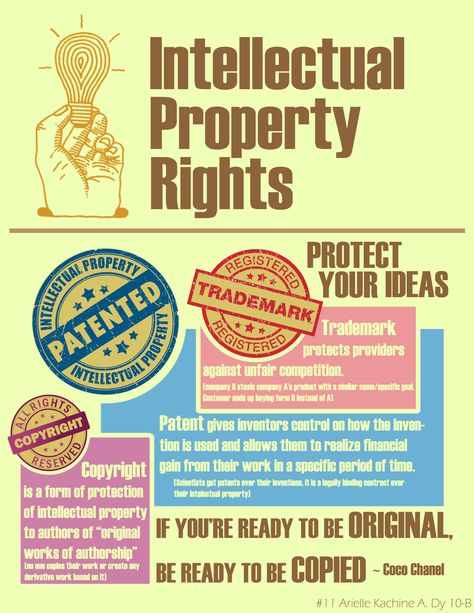 Intellectual Property Rights by Arielle Dy ICT Flyer for Awareness Legal Awareness Poster, Intellectual Property Rights Poster, Legal Vocabulary, Law Knowledge, Multicultural Activities, Law College, Teaching Government, Law Notes, Law School Life