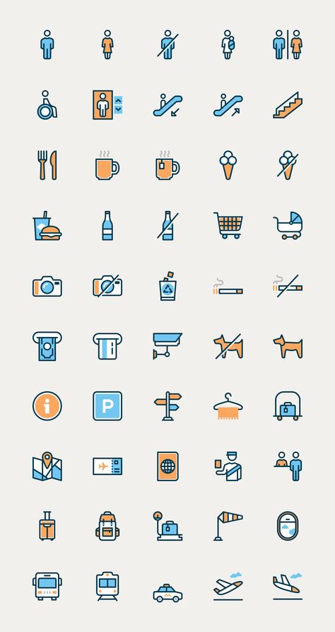 icon system #wayfinding #typographydesign #interiorsigns #interiorsignage Heavy Vehicles, Pictogram Design, Road Accident, Coffee Icon, Sign System, Icon Design Inspiration, Flat Design Icons, Airport Design, Signage System