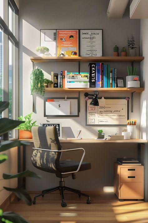 Create Your Dream Workspace: Tips for a Bright & Organized Home Office Study Corner, Inviting Home, Home Office Organization, Ergonomic Chair, Desk Setup, Large Windows, Desk Organization, Working From Home, Home Organization