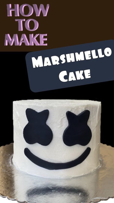 Marshmello DJ Cake Decoration Tutorial Fortnite Skin - Step by Step - How to Make Caketastic Cakes. This short video will show you how to add Marshmello's instantly recognizable face to your plain, white cake to make an instant hit. With a very little effort, you can really enhance a Fortnite cake with ease. Everything is done right in my own kitchen, with just a handful of basic tools. #CaketasticCakes Fortnite Marshmellow Cake, Dj Marshmallow Cake, Marshmallow Fortnite Cake, Fortnite Marshmello Cake, Diy Fortnite Cake, Simple Fortnite Cake, Dj Marshmello Cake, Easy Fortnite Cake, Marshmello Cake