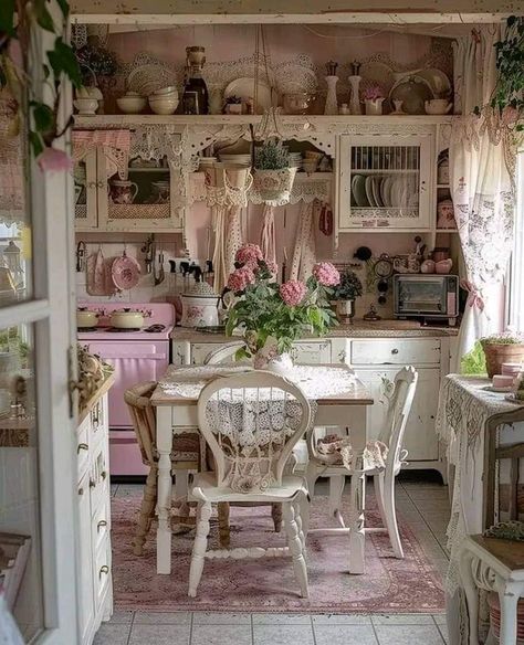 Mint Green Room, Green Room Design, Pink Cottagecore, Casa Vintage, Green Room, Room Design Ideas, Dream House Rooms, Cute House, Chic Kitchen