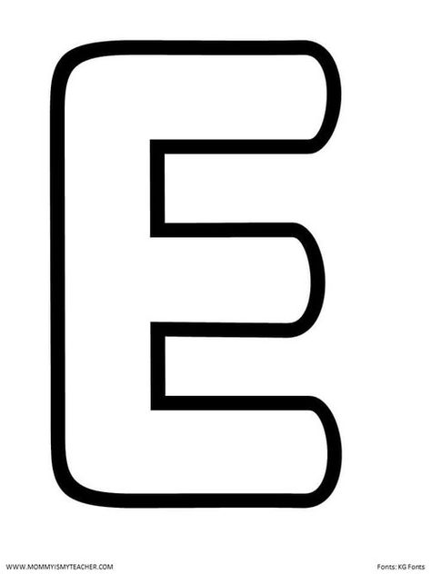 Letter E Template, Letter E Printable, Letter E Tracing, Letter E Activities, Letter E Craft, E Alphabet, Learning Numbers Preschool, Alphabet Letters To Print, Free Printable Alphabet Worksheets