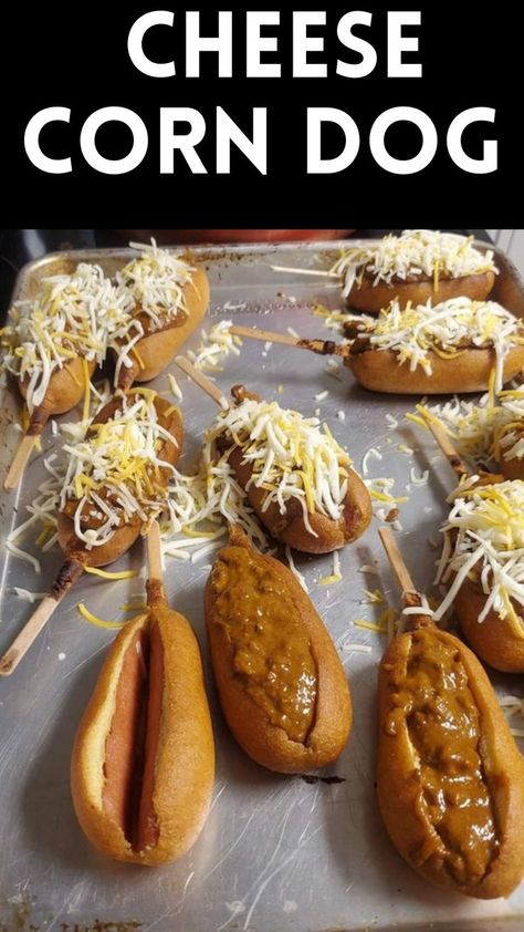 Can’t believe I never thought of doing this! Chili Cheese Corn Dog Ingredients 8 corn dogs, cooked per package instructions 2 cups cooked chili, divided 1 cup (113 g) sharp cheddar cheese, finely shredded, divided 1 small onion, finely diced, divided Cheese Corn Dog Recipe, Cheese Corn Dog, Corndog Recipe, Recipes On A Budget, Cheese Corn, Corn Dog, Chili Cheese, Corn Recipes, Corn Dogs