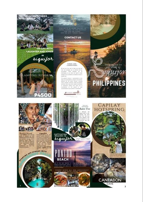 Infographic Brochure Design Layout, Tour Package Brochure, Travel Brochure Design Layout, Historical Brochure, Aesthetic Brochure Ideas, Aesthetic Travel Brochure, Travel Brochure Ideas, Creative Infographic Design Layout, Travel Brochure School Project