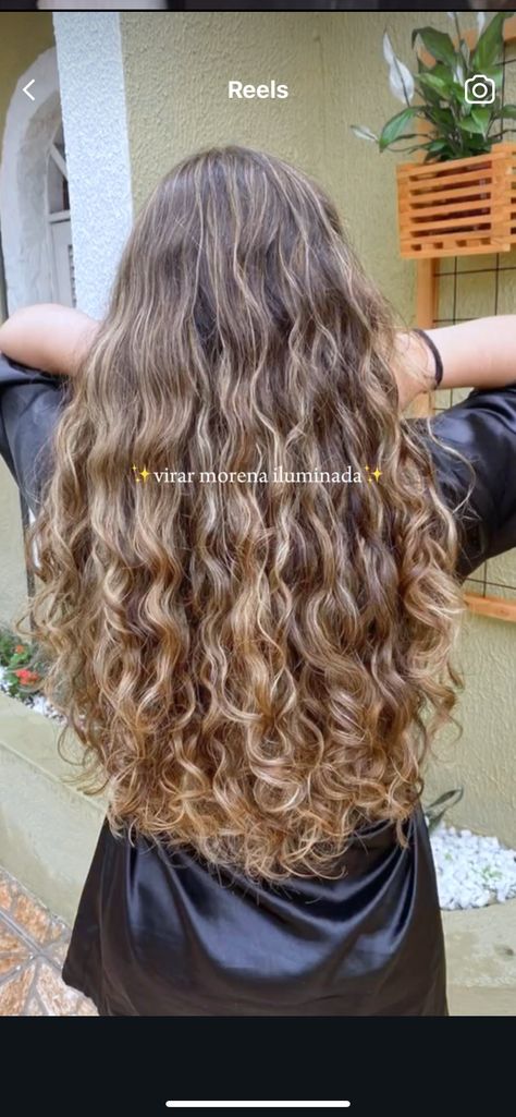 Natural Wavy Hair With Highlights, Long Curly Balayage Hair, Long Curly Highlighted Hair, Balayage Wavy Hair Natural Curls, Light Brunette Curly Hair, Wavy Hair Light Brown, Caramel Brown Curly Hair, Curly Hair Lowlights, Honey Brown Highlights Curly Hair