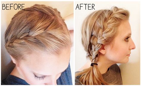 How-To Get A Thick Beautiful Braid Make Braids Look Thicker, Friends First, How To Braid, How To Get Bigger, Big Braids, Proud Of Myself, Birthday Hair, How To Get Thick, Beautiful Braids