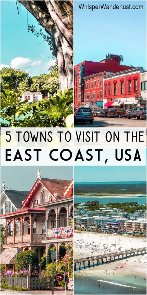 5 towns to visit on the East Coast USA | cities on the east coast | places to visit on the east coast | east coast itinerary | east coast bucket list | things to do on the east coast | vacation spots on the east coast | cities in the east coast of America | best cities to visit on the east coast of America Best Places To Visit On The East Coast, East Coast Bucket List, East Coast Fall Vacation Ideas, East Coast Summer Vacation, East Coast Vacation Ideas, Best East Coast Vacations, East Coast Beach Vacation, Best East Coast Beaches, East Coast Vacation