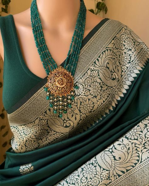 Www.Thejacouture.in > silk sarees > Bottle green Art silk saree. . Bottle green Art silk saree with silver gold zari design all over saree and border. Comes with bottle green blouse piece. Saree height: 48 inches. Saree length: 5.5 meters. Blouse: 80cm . Priced:1750/- INR Normal wash. . Neckpiece: @adornachennai . #sareelove #india #sareeday #sareestyle #sareelovers #sareedraping #sareeblousedesigns #sareenotsorry #sareelover #sareeaddict #artsilk #artsilksarees #bottlegreensaree Bottle Green Blouse Designs, Bottle Green Silk Saree, Bottle Green Blouse, Bottle Green Saree, Green Silk Saree, Tamil Wedding, Green Saree, Art Silk Sarees, Bottle Green