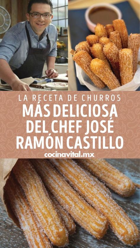 ¡Van perfecto con un chocolatito caliente! Checa esta receta de churros más deliciosa del chef José Ramón Castillo de Master Chef Celebrity. Mexican Churros Recipe, Brunch Recipies, Beer Dinner, Mexican Bread, Churros Recipe, Mexican Dessert Recipes, Best Carrot Cake, Mexican Dessert, Cooking For Beginners