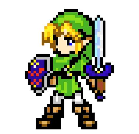 Link Pixel Art, Zelda Pixel Art, Pixel Color, Link Zelda, Ocarina Of Time, Sandbox, The Legend Of Zelda, Amazing Spiderman, Drawing Poses