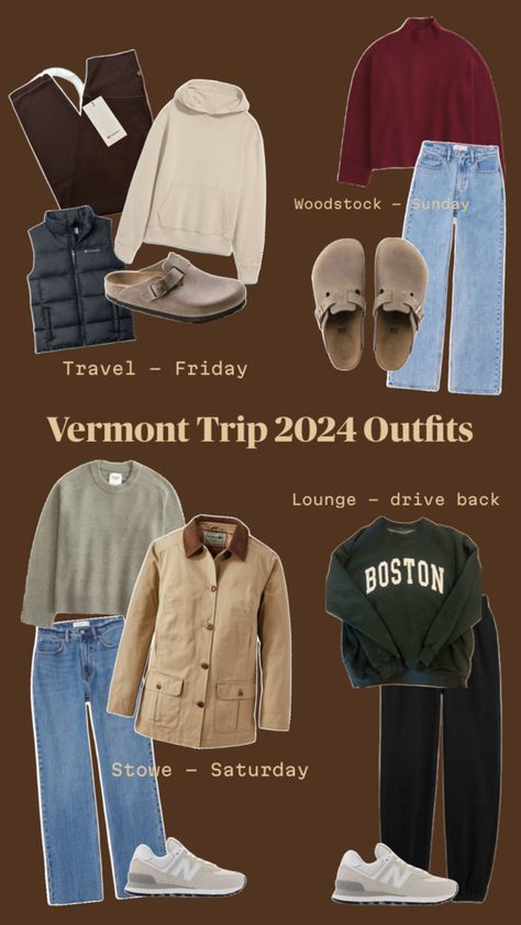 Vermont Trip, 2024 Outfits, Woodstock, Vermont