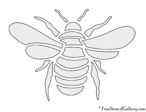 Bee Stencil | Free Stencil Gallery Bee Pumpkin Carving, Bee Pumpkin, Quilt Butterfly, Free Stencils Printables Templates, Stencil Flower, Stencils Printables Templates, Bee Stencil, Free Stencils Printables, Dragonfly Pattern