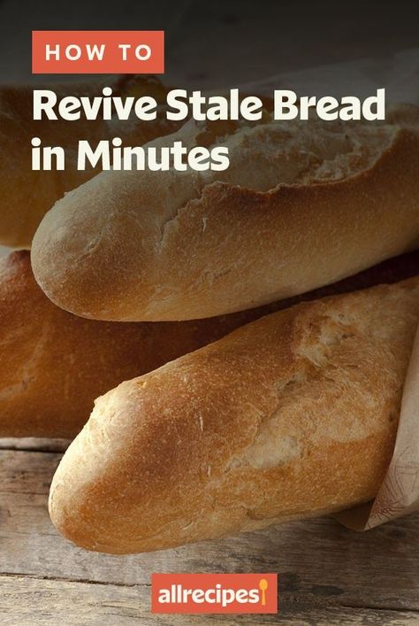 Stale French Bread Ideas, How To Revive Stale Bread, How To Soften French Bread, Revive Stale Bread, Bread Baking Tips, Recipes For Stale Bread, Stale Bread Hack, Stale Italian Bread Recipes, Stale French Bread Recipes